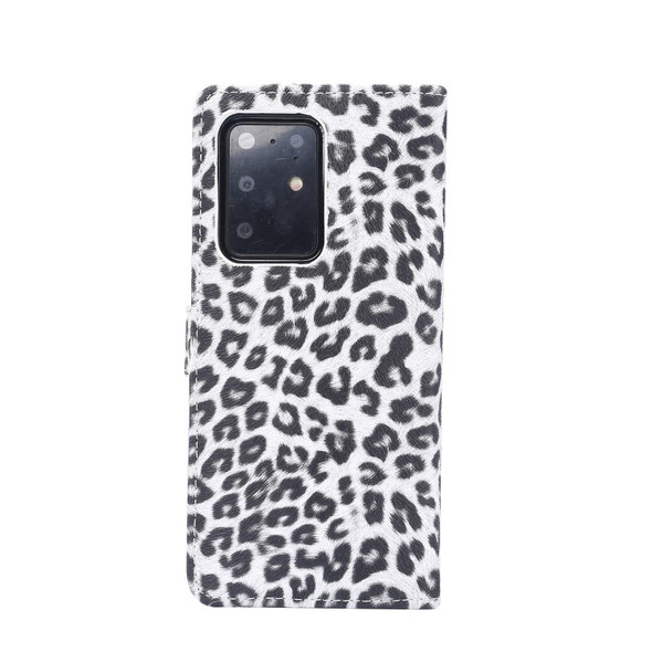 Samsung Galaxy Note20 Ultra Leopard Pattern Horizontal Flip Leather Case with Holder & Card Slots(White)