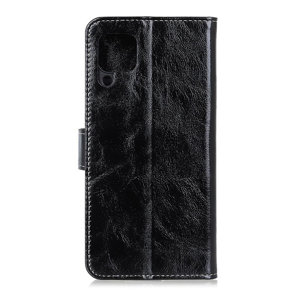 Samsung Galaxy A42 5G Retro Crazy Horse Texture Horizontal Flip Leather Case with Holder & Card Slots & Photo Frame & Wallet(Black)
