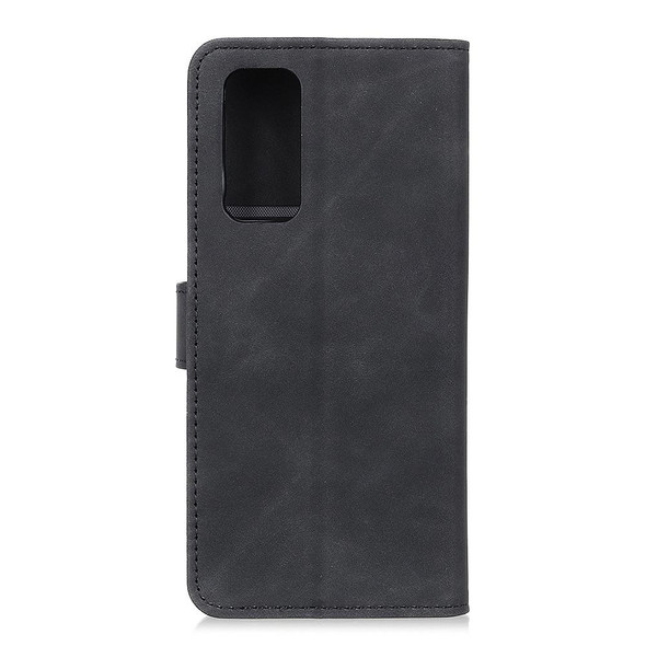 Vivo Y20 KHAZNEH Retro Texture PU + TPU Horizontal Flip Leather Case with Holder & Card Slots & Wallet(Black)