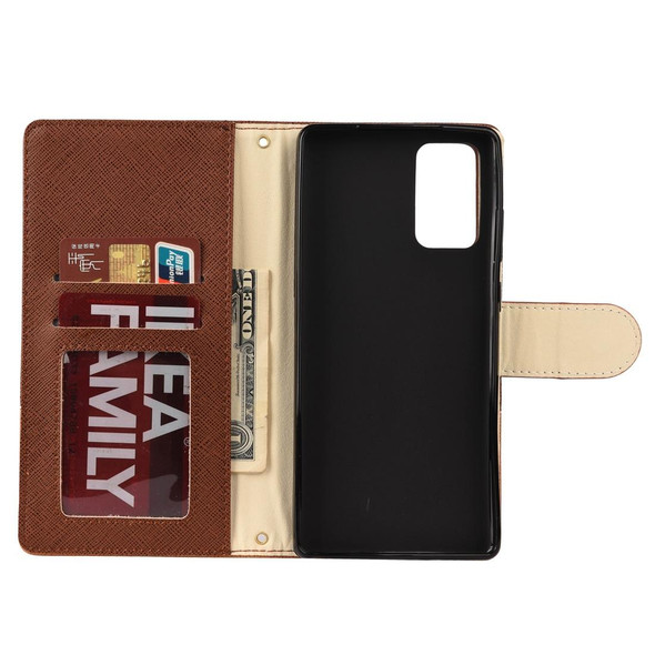 Samsung Galaxy Note20 Ultra Color Splicing Horizontal Flip Leather Case with Holder & Card Slots & Wallet & Photo Frame(Brown)