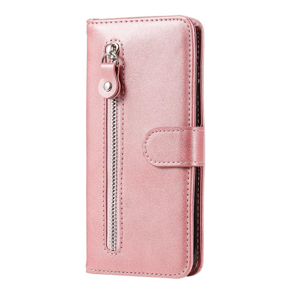 Samsung Galaxy Note20 Ultra Fashion Calf Texture Zipper Horizontal Flip Leather Case with Stand & Card Slots & Wallet Function(Rose Gold)