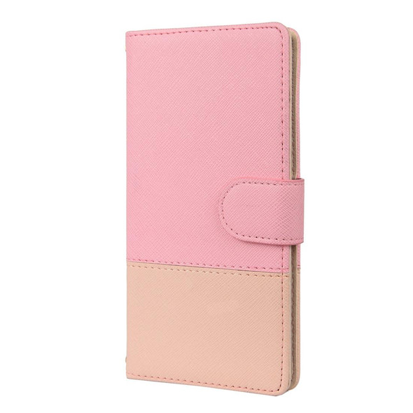 Samsung Galaxy Note20 Ultra Color Splicing Horizontal Flip Leather Case with Holder & Card Slots & Wallet & Photo Frame(Pink)