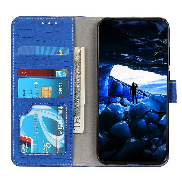 Samsung Galaxy S20 FE 5G / S20 Fan Edition / S20 Lite Crocodile Texture Horizontal Flip Leather Case with Holder & Card Slots & Wallet(Blue)