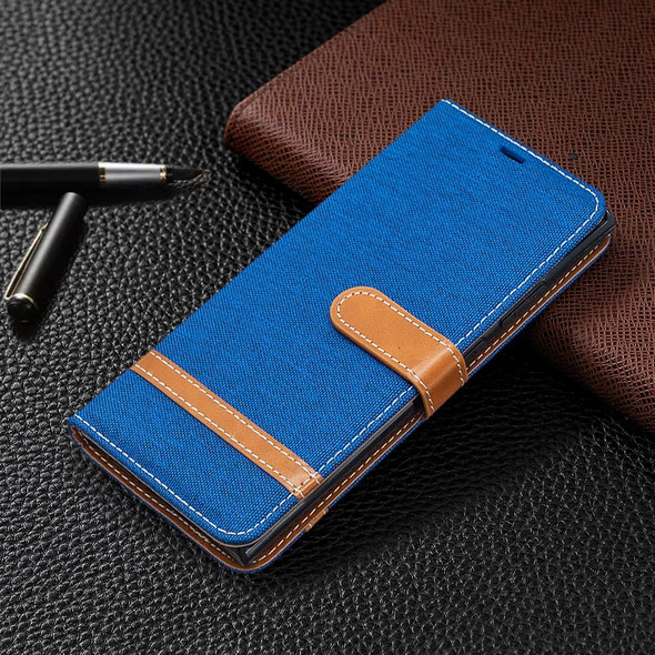 Samsung Galaxy Note20 Ultra Color Matching Denim Texture Horizontal Flip Leather Case with Holder & Card Slots & Wallet & Lanyard(Royal Blue)