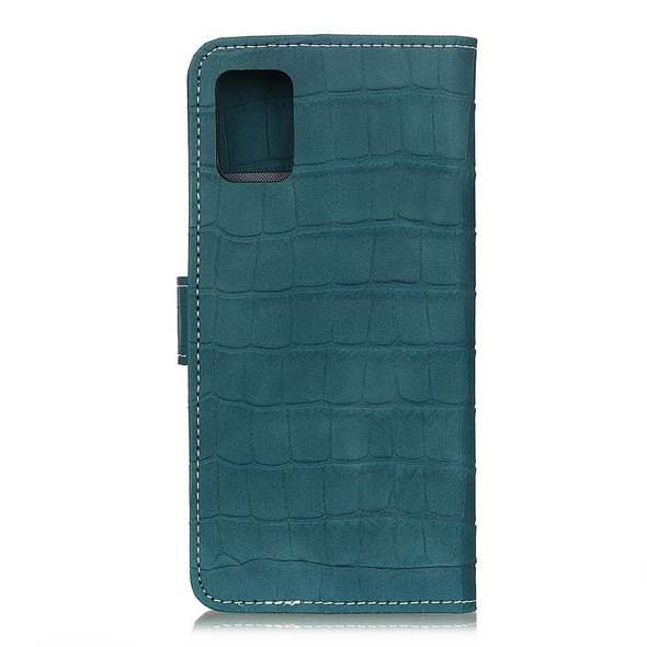 Samsung Galaxy M31s Crocodile Texture Horizontal Flip Leather Case with Holder & Card Slots & Wallet & Photo Frame(Dark Green)