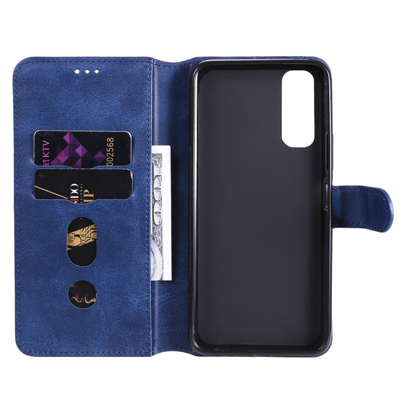 Vivo Y70s Classic Calf Texture PU + TPU Horizontal Flip Leather Case, with Holder & Card Slots & Wallet(Blue)