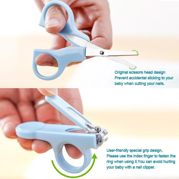 2 in 1 Baby Nail Clippers Scissors Kits, Random Color Delivery