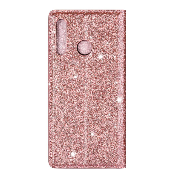 Samsung Galaxy A40S Ultrathin Glitter Magnetic Horizontal Flip Leather Case with Holder & Card Slots(Rose Gold)