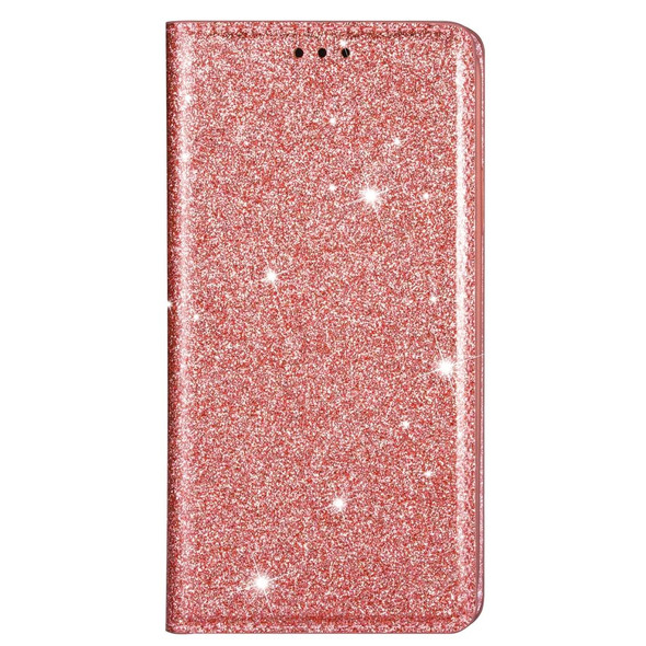 Samsung Galaxy A10e Ultrathin Glitter Magnetic Horizontal Flip Leather Case with Holder & Card Slots(Rose Gold)
