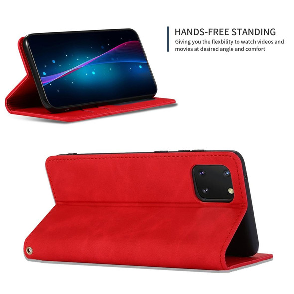 Samsung Galaxy Note 10 Lite/A81 Retro Skin Feel Business Magnetic Horizontal Flip Leather Case(Red)