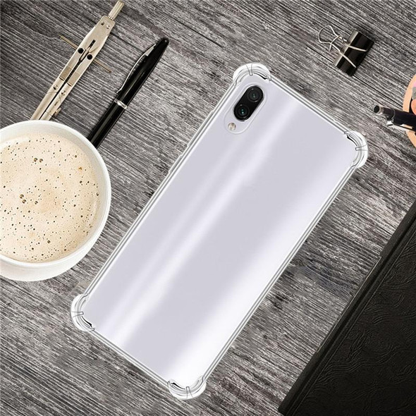 Samsung Galaxy A01 Four-Corner Anti-Drop Ultra-Thin Transparent TPU Phone Case(Transparent)