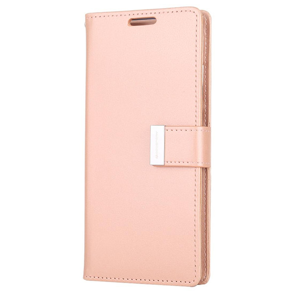 GOOSPERY RICH DIARY - Galaxy S20+ PU + TPU Crazy Horse Texture Horizontal Flip Leather Case, with Card Slots & Wallet & Photo frame (Rose Gold)