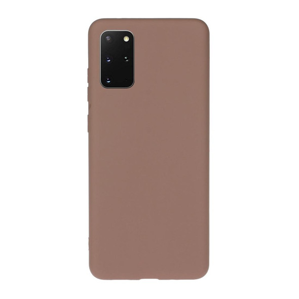 Galaxy S20 Plus Solid Color Frosted TPU Phone Case(Khaki)