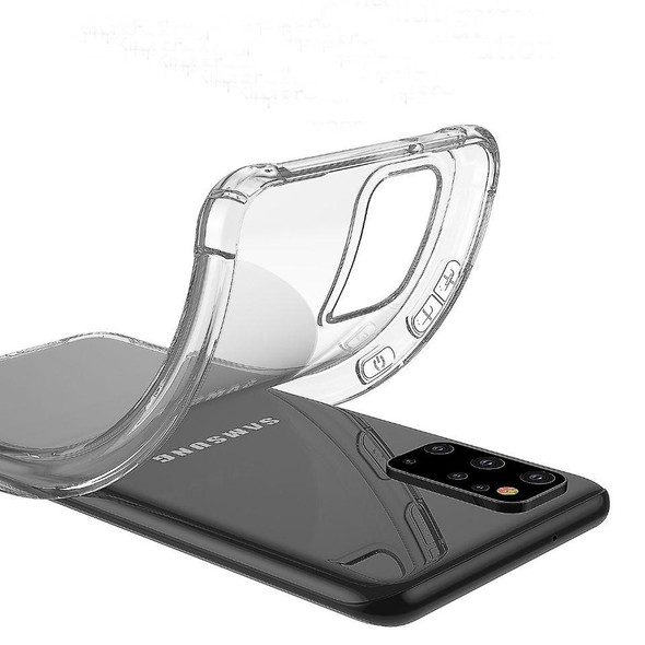 Galaxy S20+ Four-Corner Anti-Drop Ultra-Thin Transparent TPU Phone Case(Transparent)