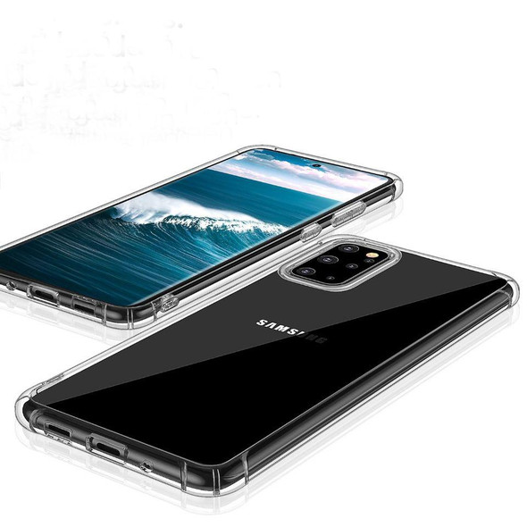 Galaxy S20+ Four-Corner Anti-Drop Ultra-Thin Transparent TPU Phone Case(Transparent)