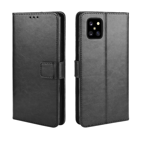 Galaxy A81/M60S/Note 10 Lite Retro Crazy Horse Texture Horizontal Flip Leather Case with Holder & Card Slots & Photo Frame(Black)