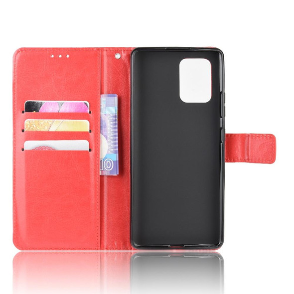 Galaxy S10 Lite / A91 / M80s Retro Crazy Horse Texture Horizontal Flip Leather Case with Holder & Card Slots & Photo Frame(Red)