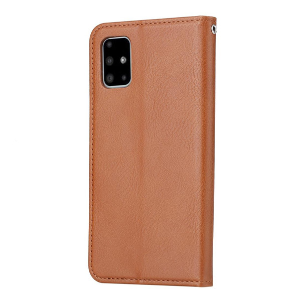 Galaxy S20 Knead Skin Texture Horizontal Flip Leather Case with Photo Frame & Holder & Card Slots & Wallet(Brown)
