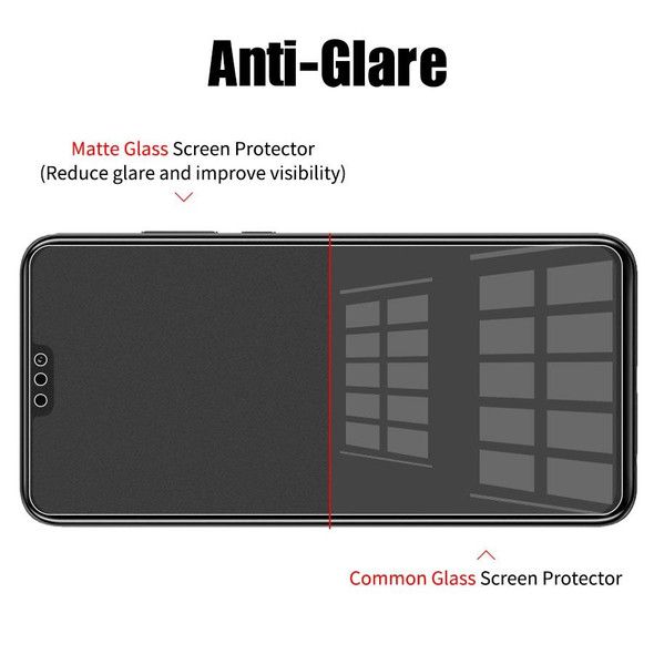 50 PCS Non-Full Matte Frosted Tempered Glass Film for Galaxy M20, No Retail Package