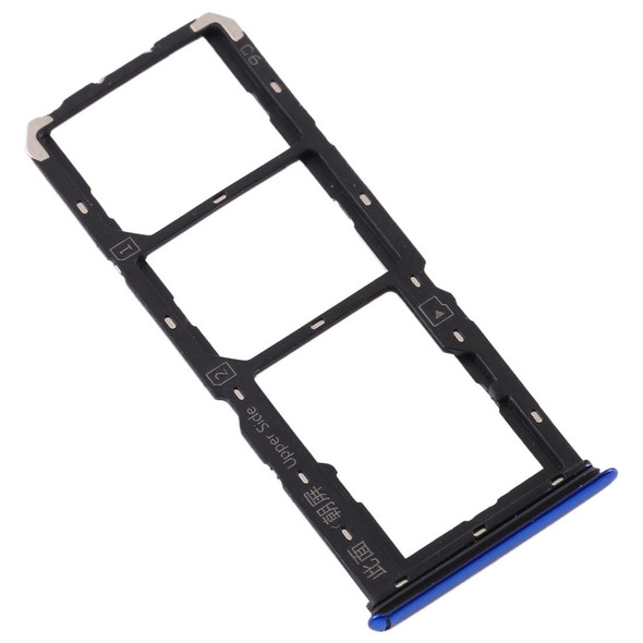 SIM Card Tray + SIM Card Tray + Micro SD Card Tray for Vivo S1(Blue)