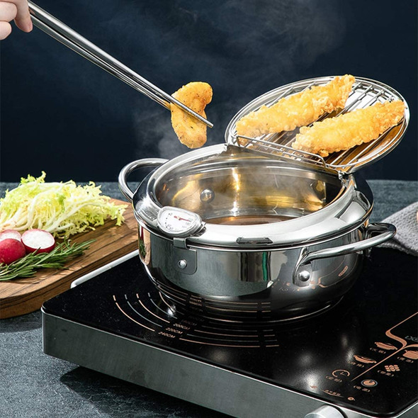 3.4L Premium Stainless Steel Frying Pot