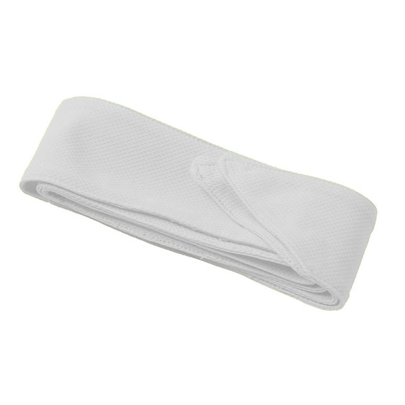 Unisex Sweat Wicking Stretchy Exercise Yoga Gym Bandana Headband Sweatband Head Tie Scarf Wrap, Size: 1.2*0.06m (White)