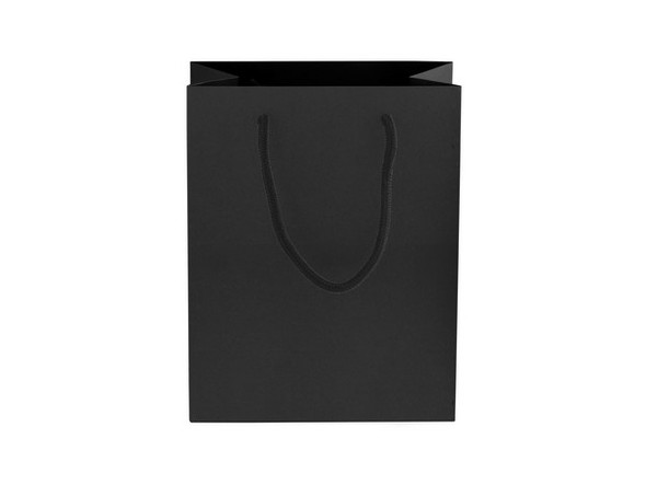 230gsm Matte Black Gift Bag - 23cm with Cotton Handles