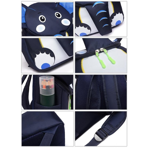 Elephant School Backpack for Children Cute 3D Animal Kids School Bags Boys Girls Schoolbag(Green)