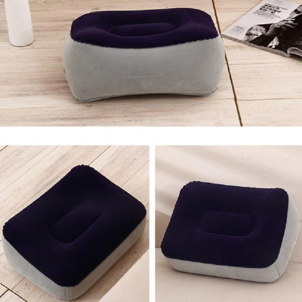 Travel Portable Inflatable Foot Rest Pilllow Mat Pad, Size:38x29cm(Gray Blue)