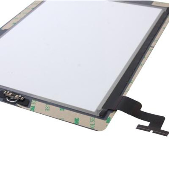 Touch Panel (Controller Button + Home Key Button PCB Membrane Flex Cable + Touch Panel Installation Adhesive) for iPad 2 / A1395 / A1396 / A1397 (White)