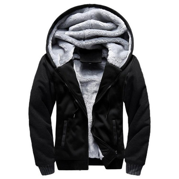 Winter Parka Men Plus Velvet Warm Windproof Coats Large Size Hooded Jackets, Size: M(Blue)