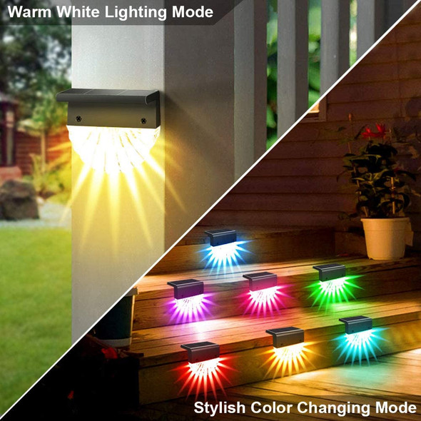 2 Piece Solar Powered Garden Step Lights