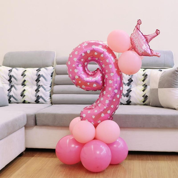 Number Foil Balloon Happy Birthday Decoration(Pink)