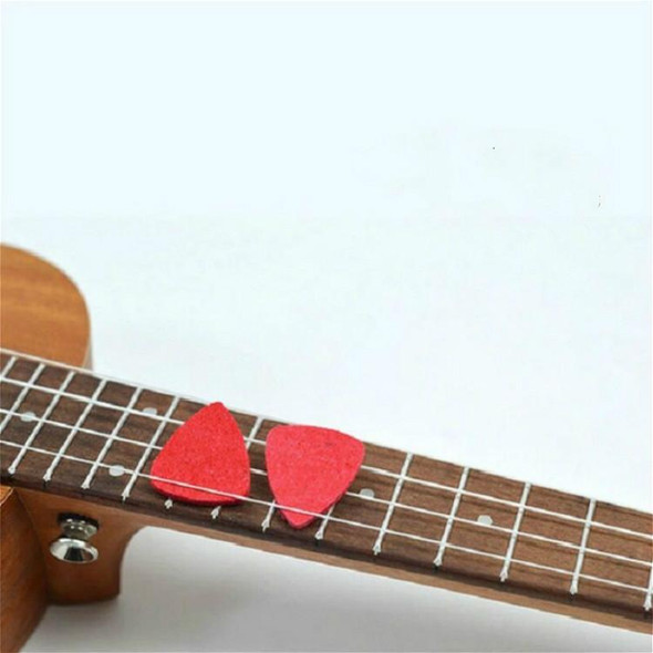 10 PCS Ukulele Guitar Wool Felt Picks(Red)