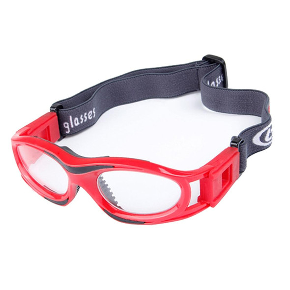 Protective Sports Goggles Safety Basketball Glasses for Kids with Adjustable Strap(Red)