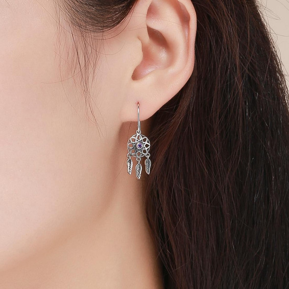 S925 Sterling Silver Temperament Earrings Hollow Earrings