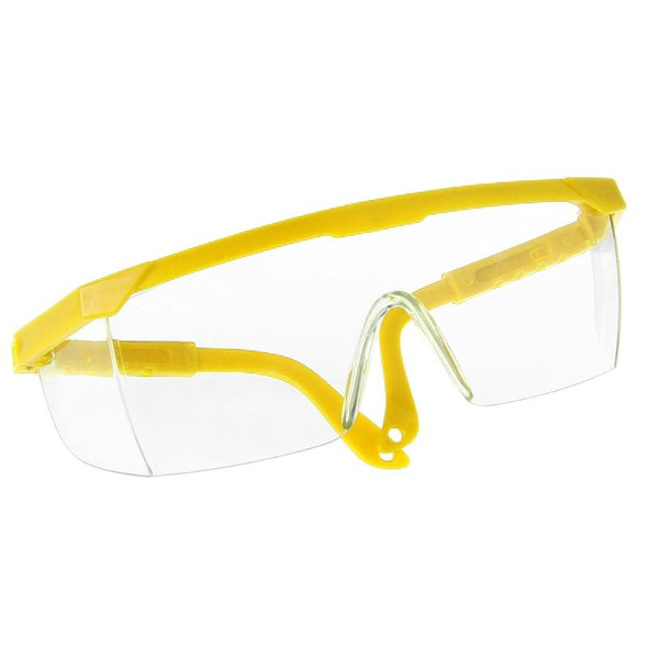 10 PCS Outdoor Safety Glasses Spectacles Eye Protection Goggles Dental Work Eyewear(Yellow Frame White Lens)