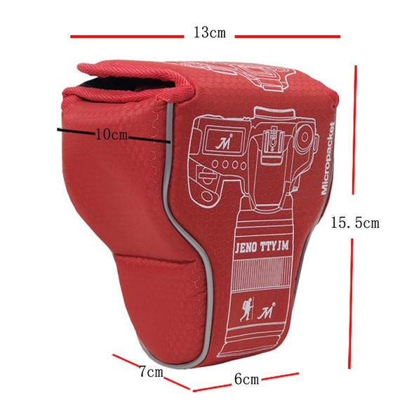 Waterproof Camera Bag Case Cover for Canon EOS M100 / M50 / M10 / M6 / M5 / M3(Red)