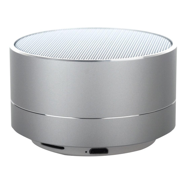 A10 Mini Portable Bluetooth Speaker Built-in MIC & LED, Support Hands-free Calls & TF Card(Silver)