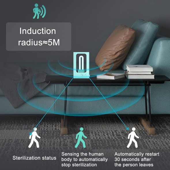 Intelligent Human Induction Portable UVC Sterilizer LED Light Underwear Disinfection Stick Lamp (Green)