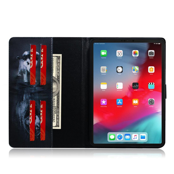 Wolf and Dog Pattern Horizontal Flip Leather Case for  iPad Pro 11 inch (2018), with Holder & Card Slot & Wallet