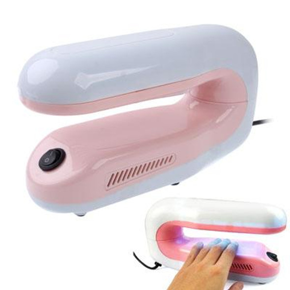 9W Professional Nail Art Nails Gel UV Lamp, Support 360 Degree Rotation, AC 220-240V(Pink)