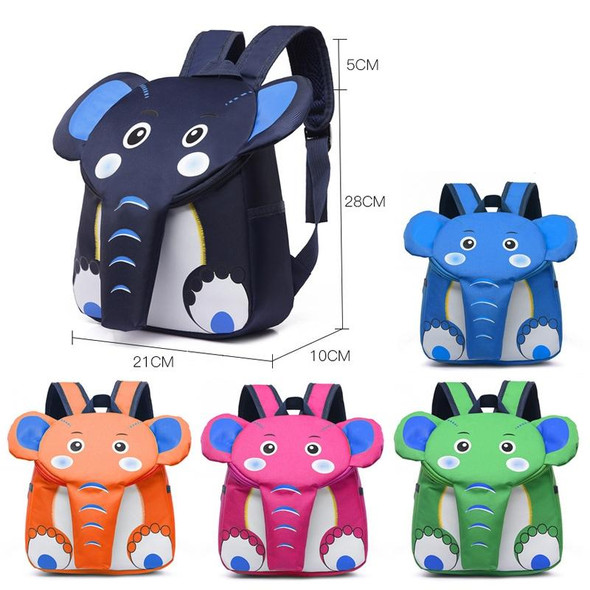 Elephant School Backpack for Children Cute 3D Animal Kids School Bags Boys Girls Schoolbag(Blue)