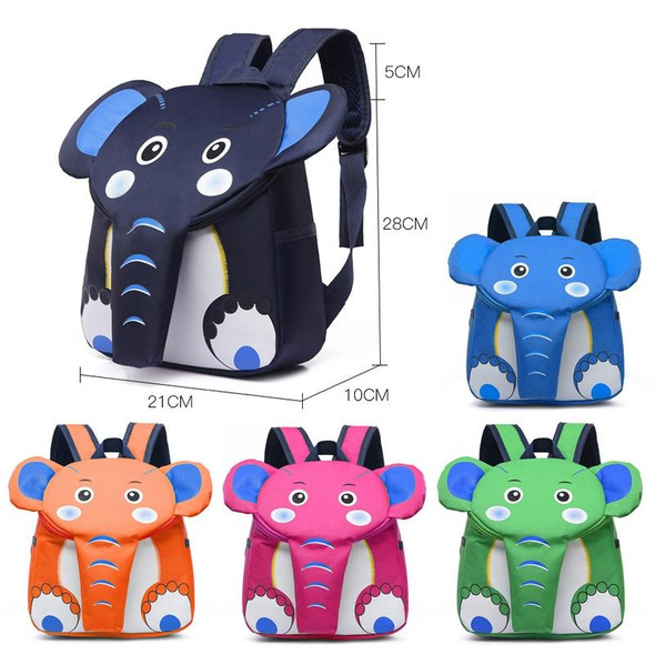 Elephant School Backpack for Children Cute 3D Animal Kids School Bags Boys Girls Schoolbag(Orange)