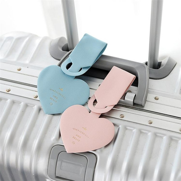6 PCS Love Shape Luggage Tag Travel Pass Name Card Tag(Pink)