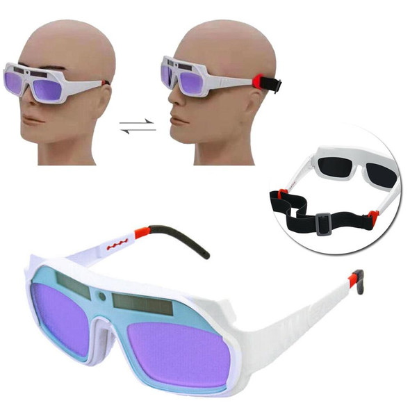 Automatic Dimming Anti-Ultraviolet Anti-Strong Photoelectric Welding Glasses(White)
