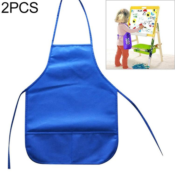 2 PCS  Non-woven Apron Home Painting Clothes for Children(Blue)