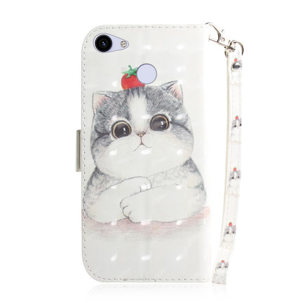 3D Painting Cute Cat Pattern Coloured Drawing Horizontal Flip Leatherette Case for Google Pixel 3a, with Holder & Card Slots & Wallet