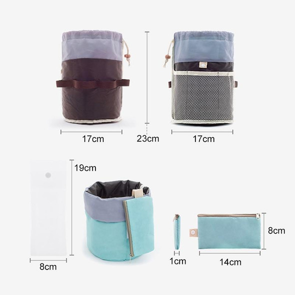 Large-capacity Cosmetic Bag Travel Suit Wash Bag Outdoor Waterproof Storage Bag Cylinder Wash Bag(Purple)