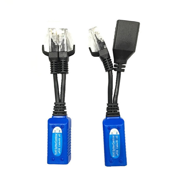 2 PCS Anpwoo UPOE02 Spliceable 2 in 1 POE (Power + Ethernet) Passive Twisted Transceiver